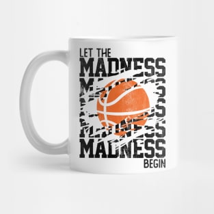 Let The Madness Begin Stacked Words Mug